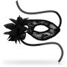 Masque dentelle et fleur noir